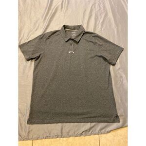 Oakley Polo Shirt Mens Extra Large Gray Tailored Fit Hydrolix Golf Performance